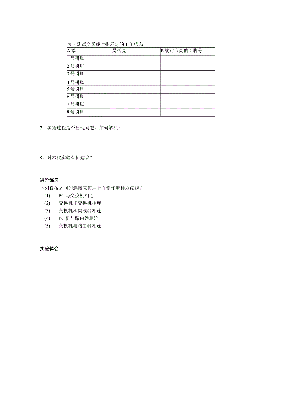 1-双绞线制作与测试--实验报告单.docx_第2页