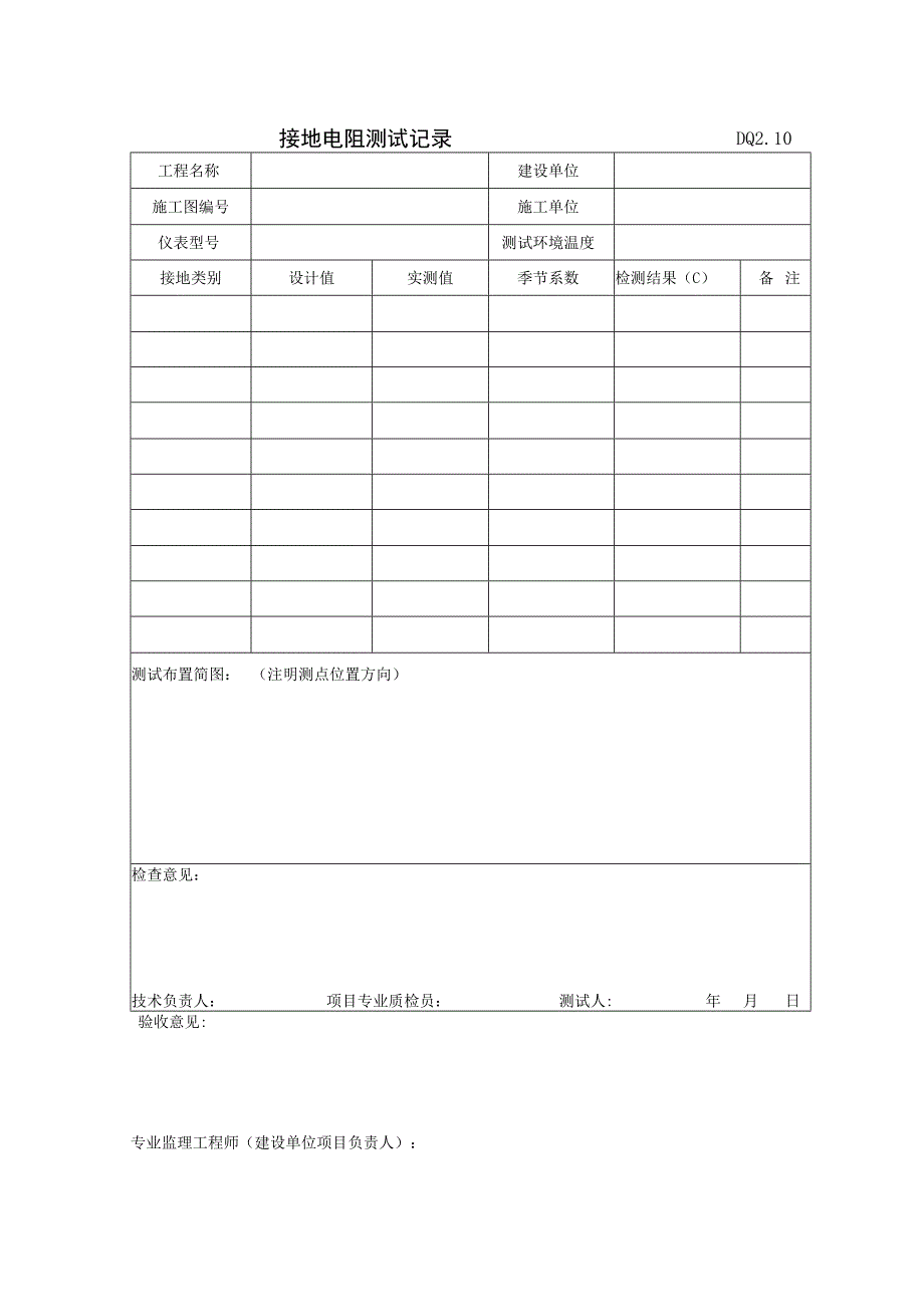 DQ2.10 接地电阻测试记录.docx_第1页