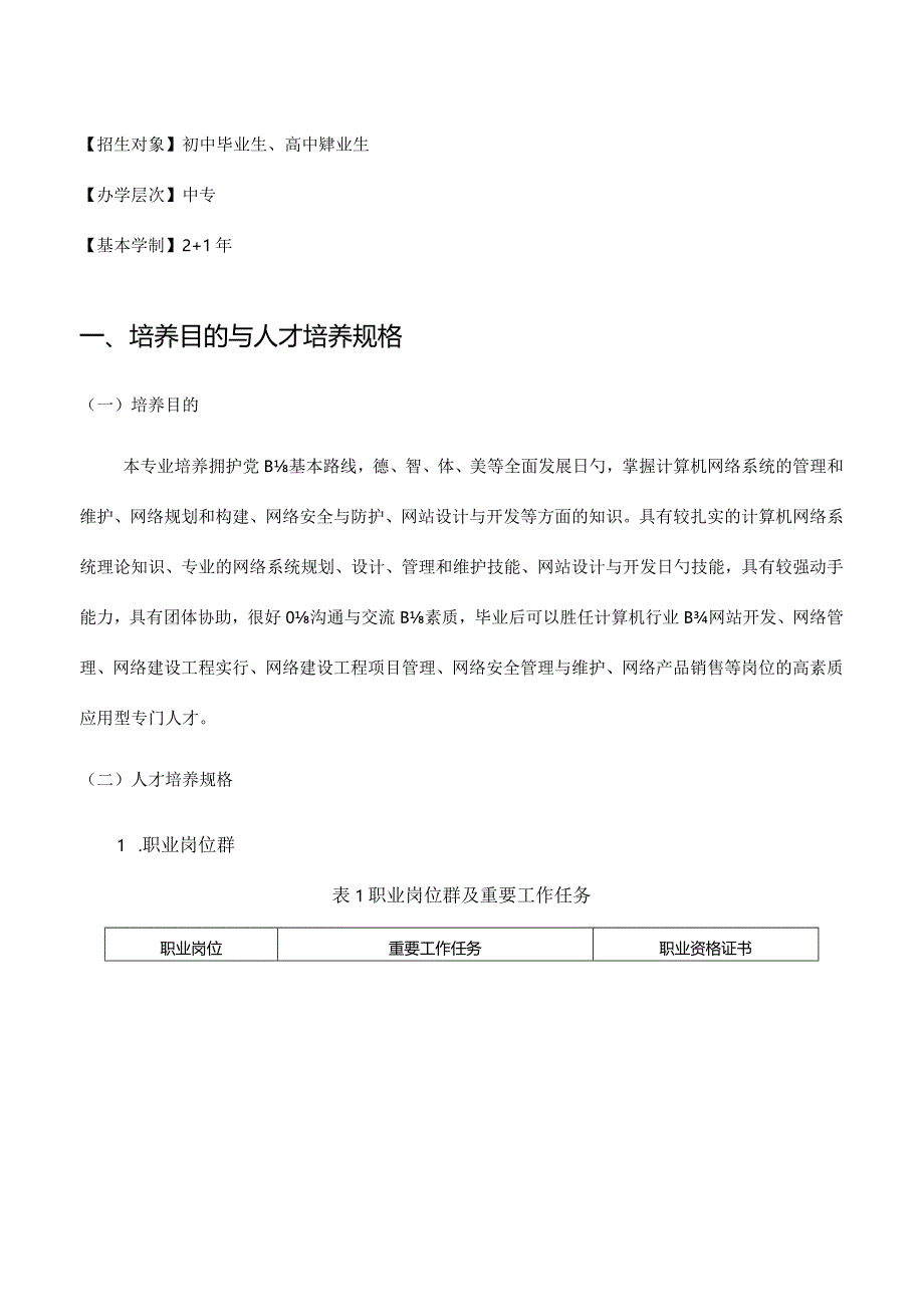 网络技术专业职业培养计划.docx_第3页