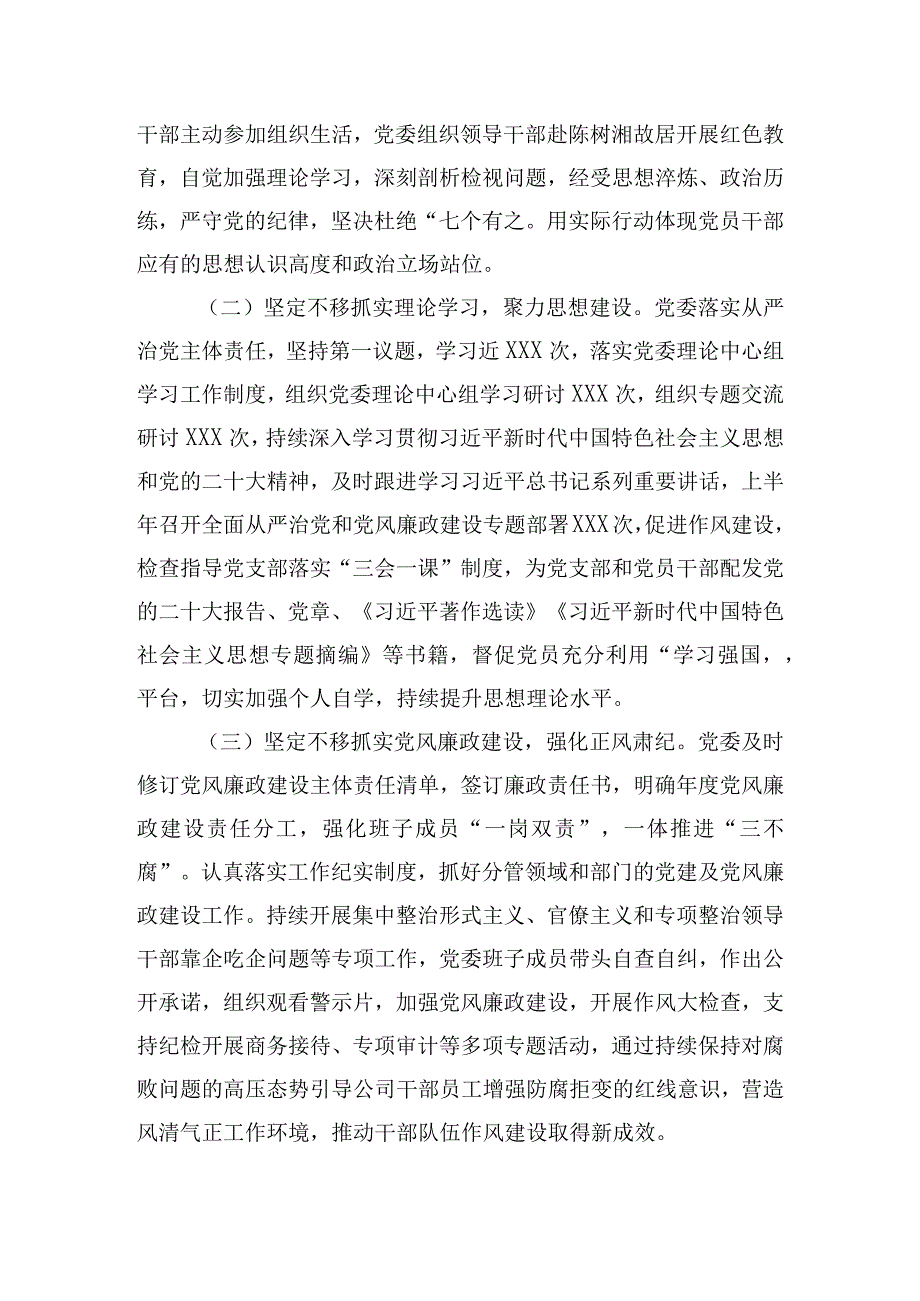 集团党委履行全面从严治党主体责任情况工作情况汇报.docx_第2页