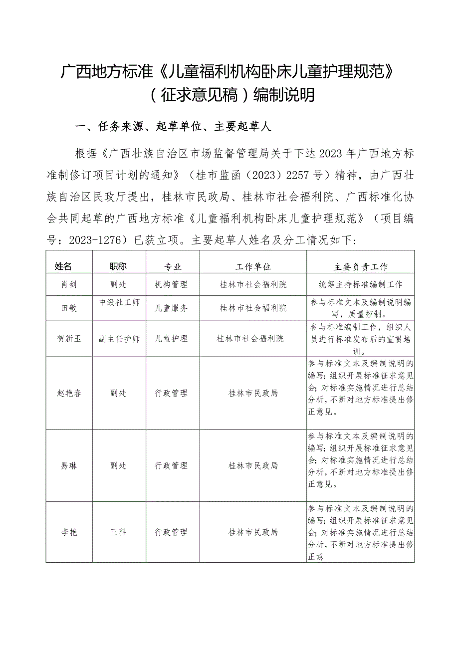 DB45T-儿童福利机构卧床儿童护理规范编制说明.docx_第1页