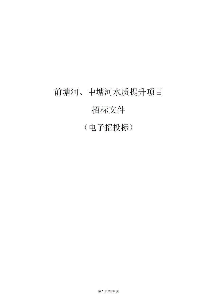 前塘河、中塘河水质提升项目招标文件.docx_第1页