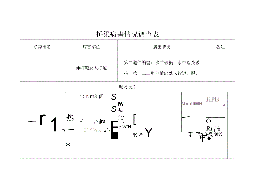 桥梁病害情况调查表.docx_第1页