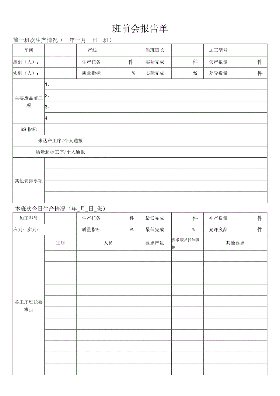 班前会报告单.docx_第1页