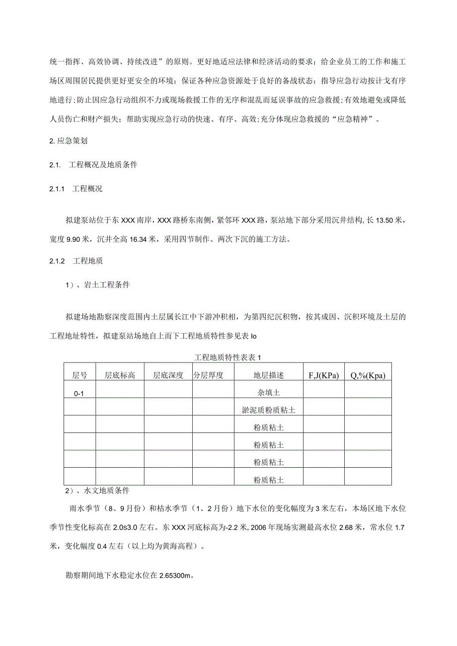 污水截流系统工程沉井下沉施工与水电站辅助洞施工突水应急预案2篇.docx_第3页