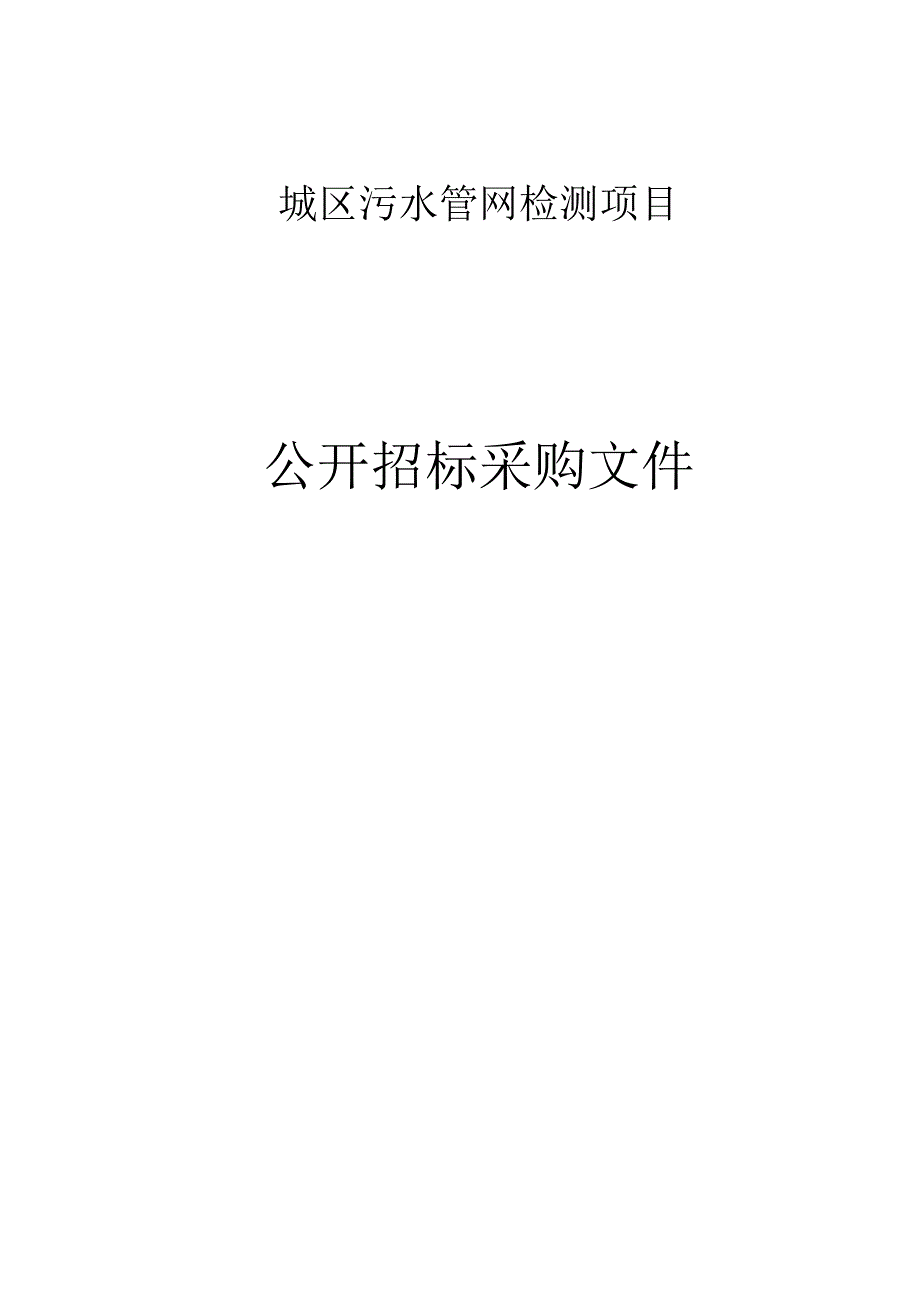 城区污水管网检测项目招标文件.docx_第1页