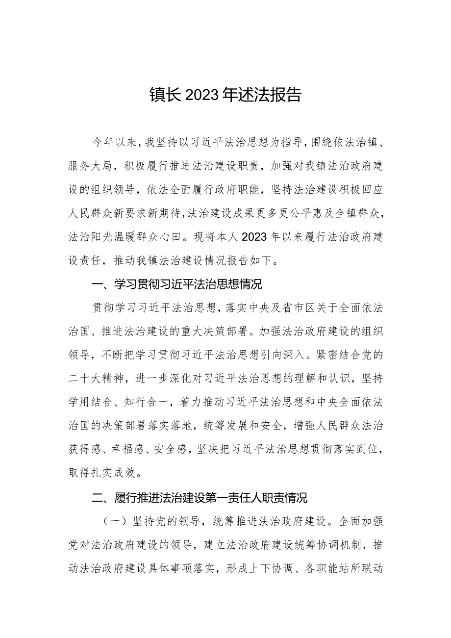 镇长2023年述法报告.docx_第1页