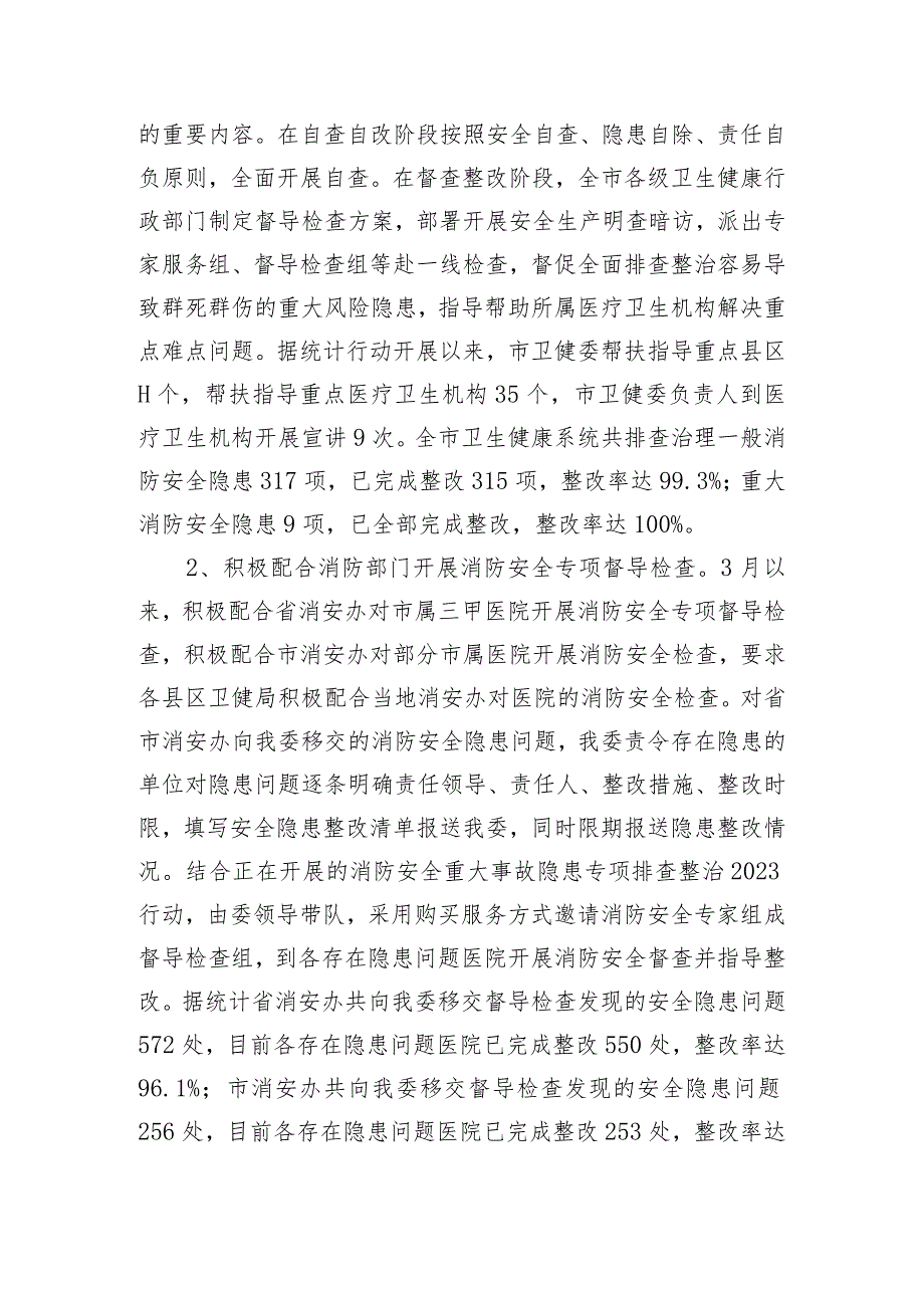 市卫生健康委员会2023年火灾隐患排查整治工作总结.docx_第2页