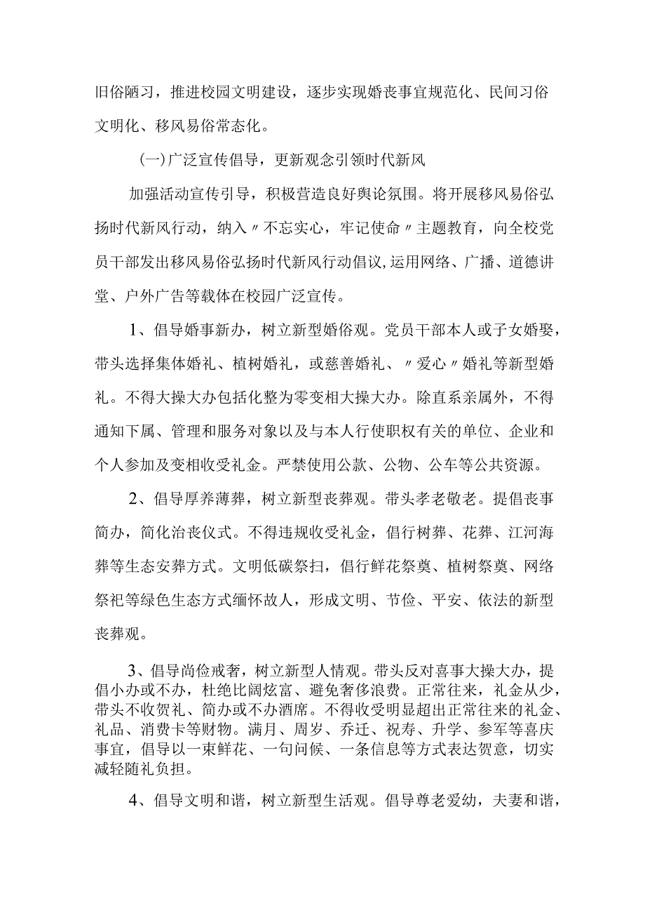 关于党员干部带头开展移风易俗弘扬时代新风行动实施方案.docx_第2页