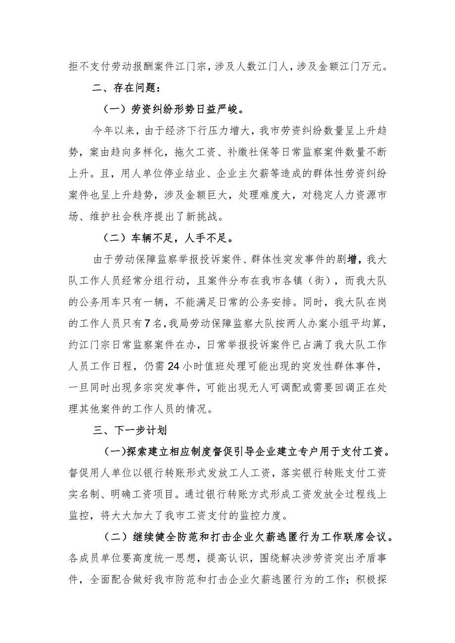 2023年劳动保障监察大队总结及2024年计划.docx_第3页