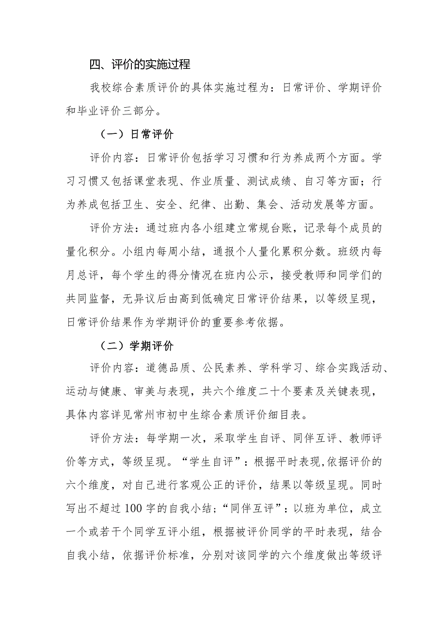 中学2024学年学生综合素质评价实施方案.docx_第3页