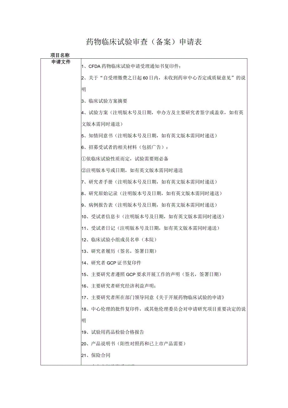 药物临床试验审查备案申请表.docx_第1页