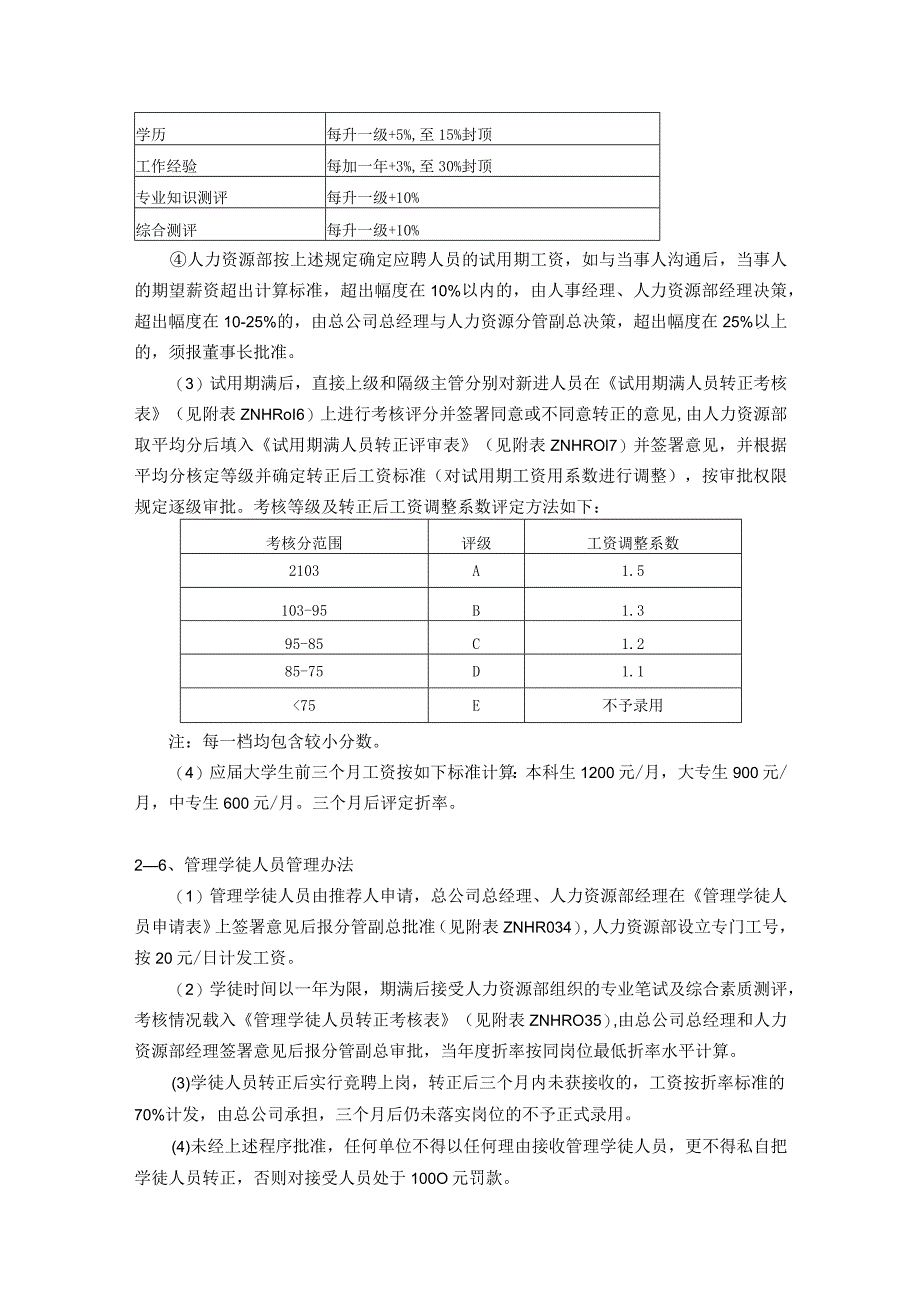 房地产公司总承包项目人力资源薪资管理规定.docx_第3页