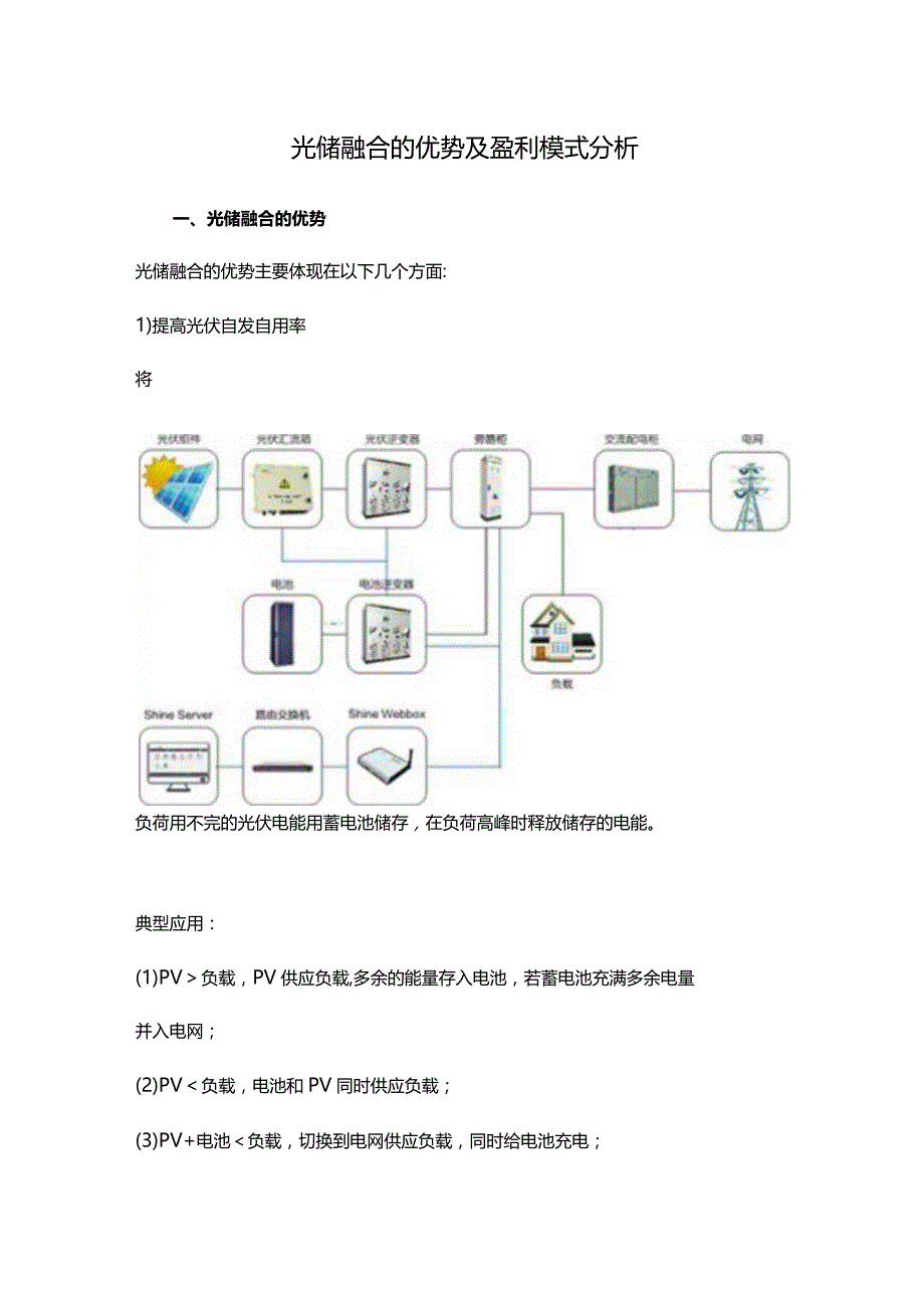 光储融合的优势及盈利模式分析.docx_第1页