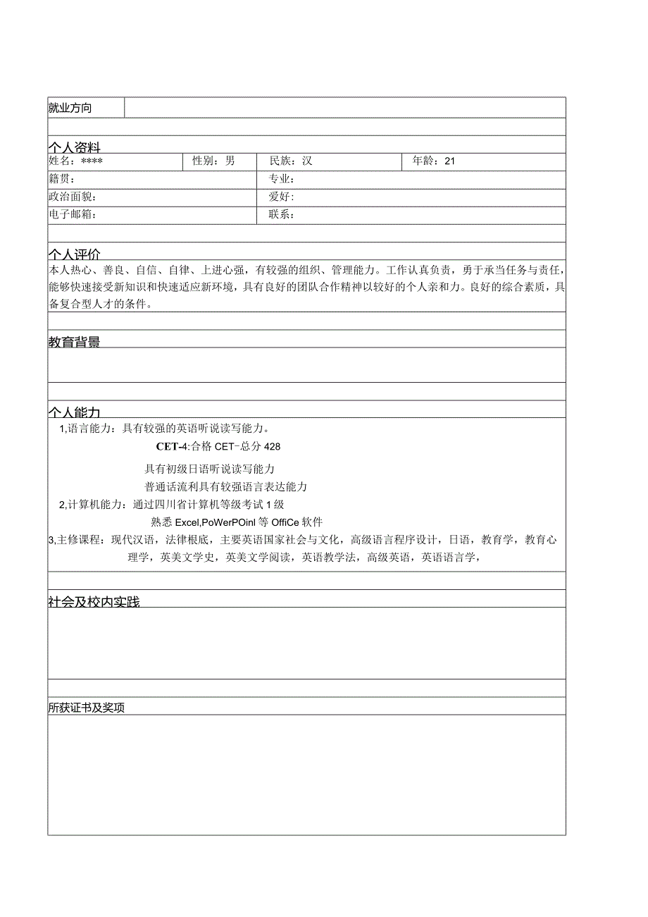 大学生-研究生-博士生-个人简历模板大全-word版.docx_第2页