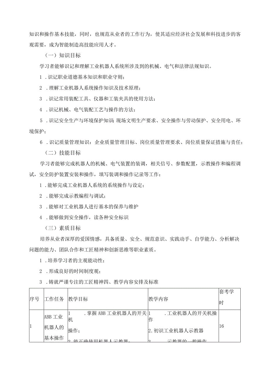 《工业机器人操作与运维》课程标准.docx_第2页