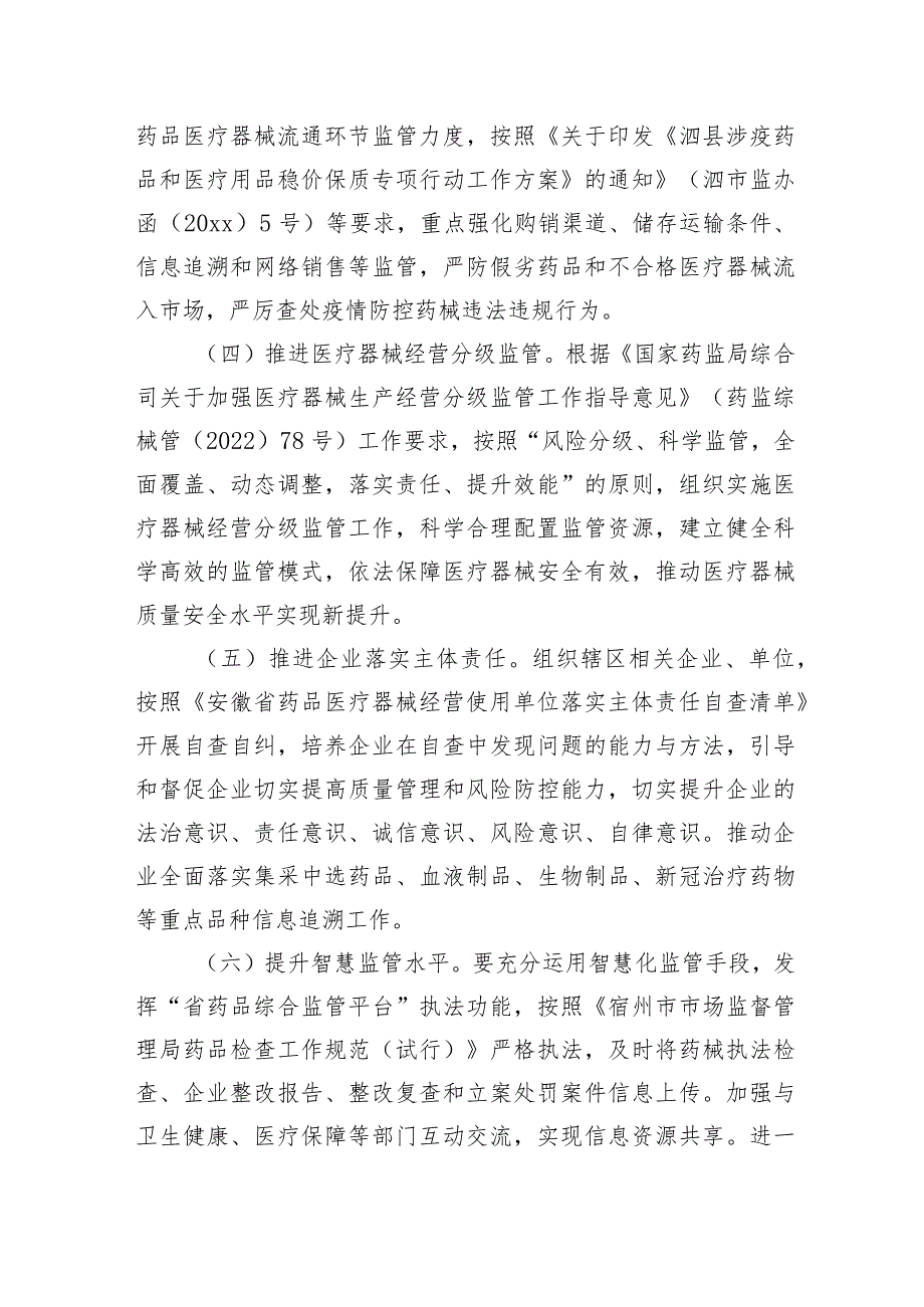 20xx年全县药品医疗器械监管重点工作安排和检查方案.docx_第2页