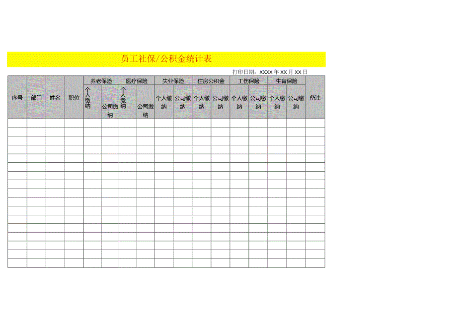 员工社保公积金台账模板.docx_第1页