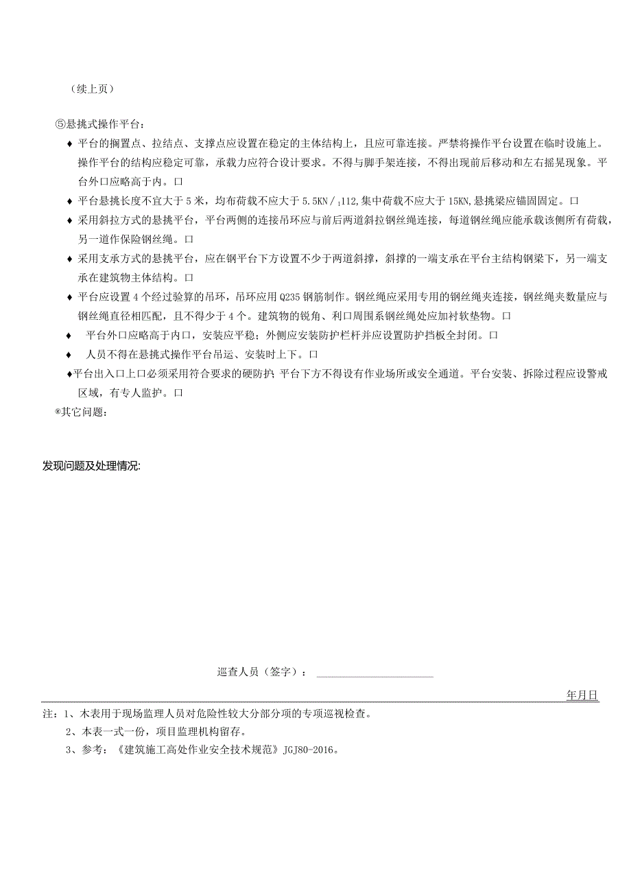 卸料平台、操作平台（危大巡视检查记录表）.docx_第2页