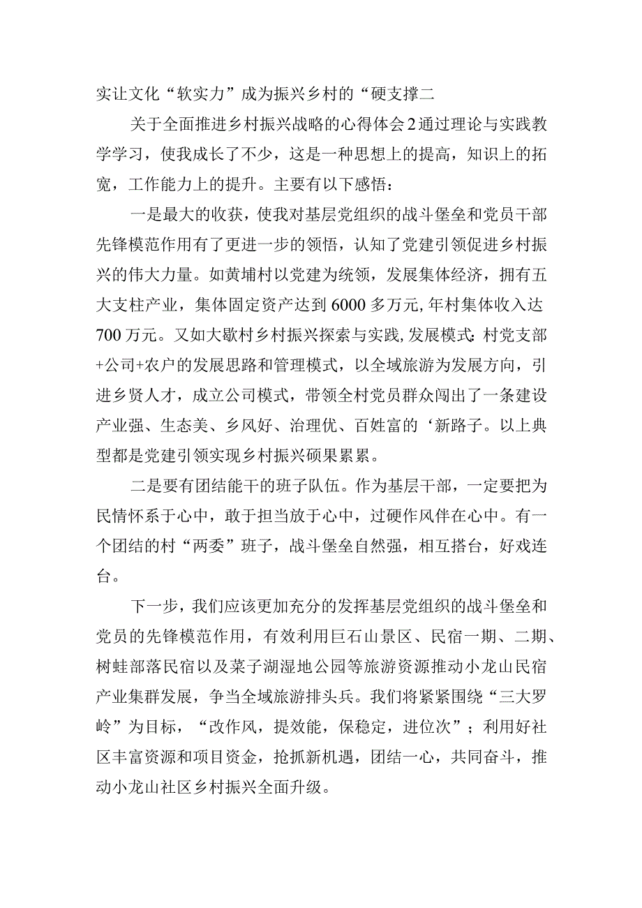 关于全面推进乡村振兴战略的心得体会五篇.docx_第2页