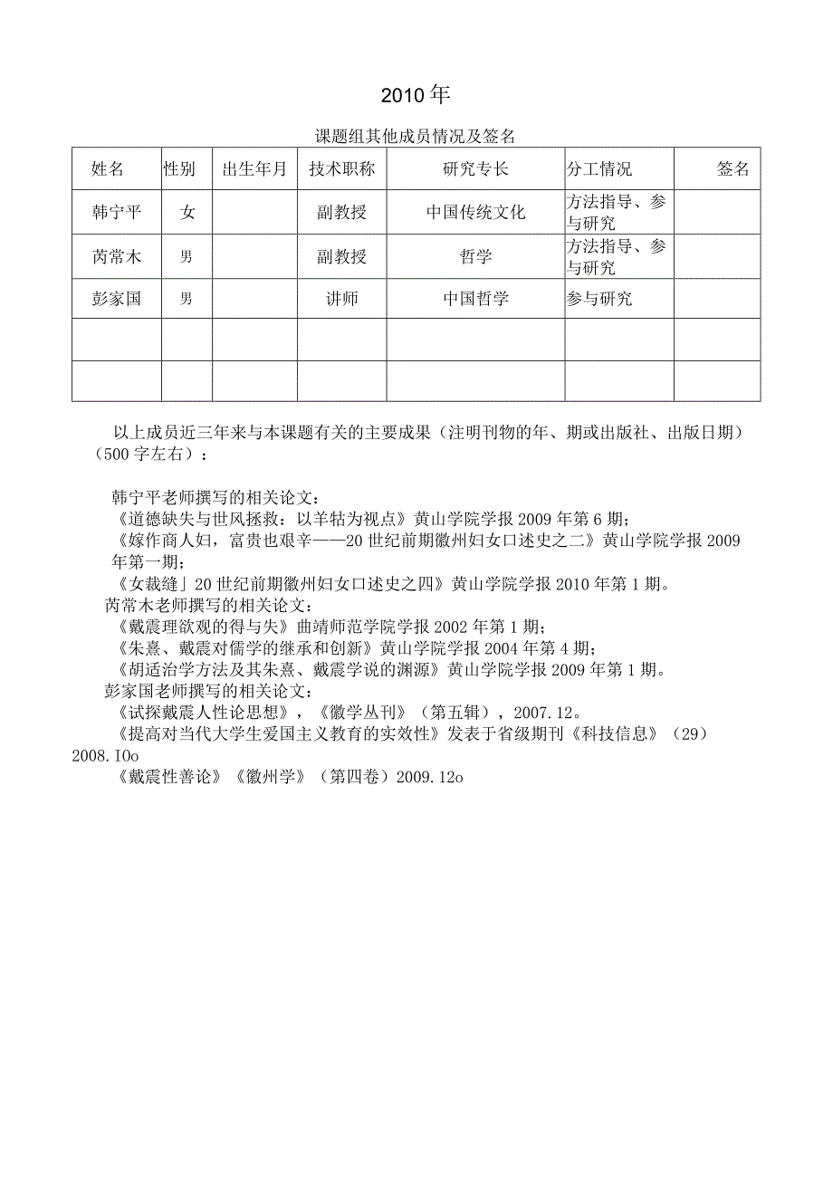 黄山学院人文社会科学研究项目申请书.docx_第2页