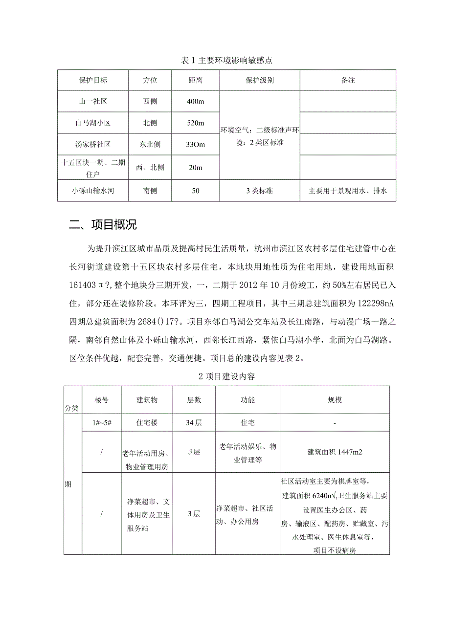 杭州市滨江区农转居拆迁安置房第十五区块三期、四期工程项目环境影响报告书简本.docx_第2页