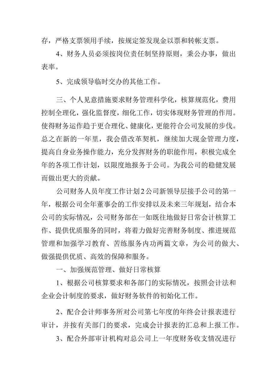 公司财务人员年度工作计划四篇.docx_第2页