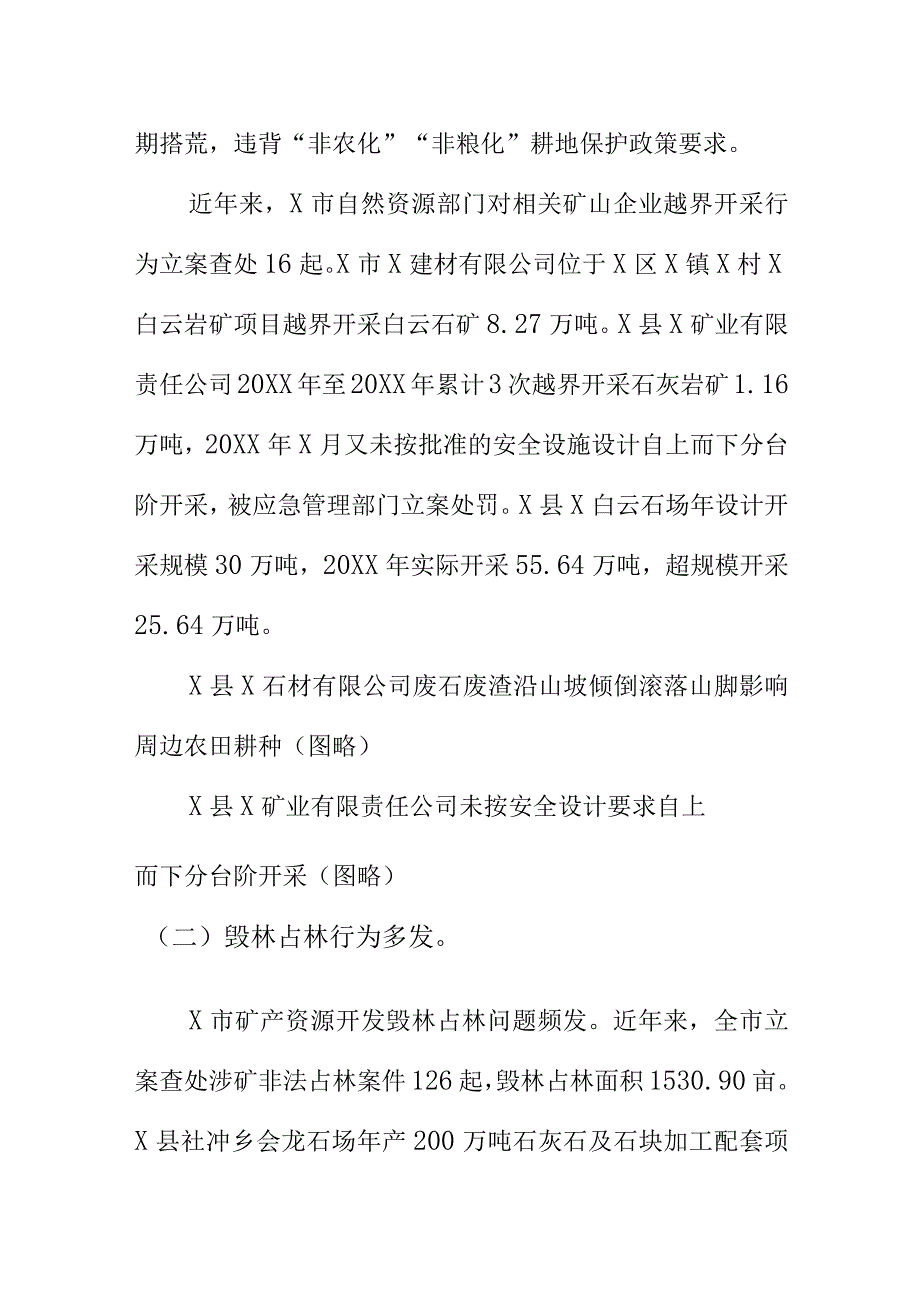 X县等部分矿山无序开采毁林占地问题情况汇报.docx_第2页