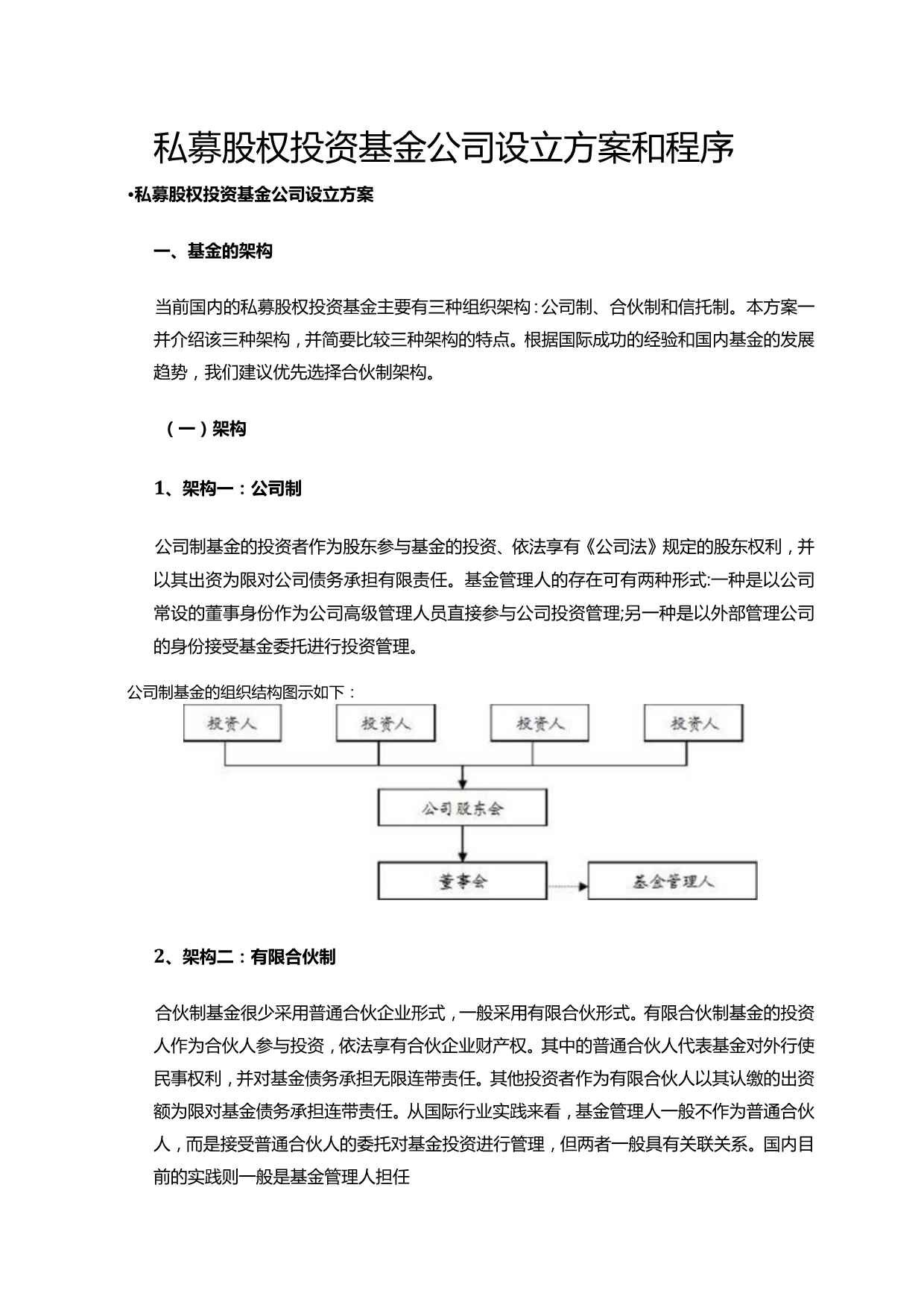 基金公司设立方案和程序模板.docx_第1页