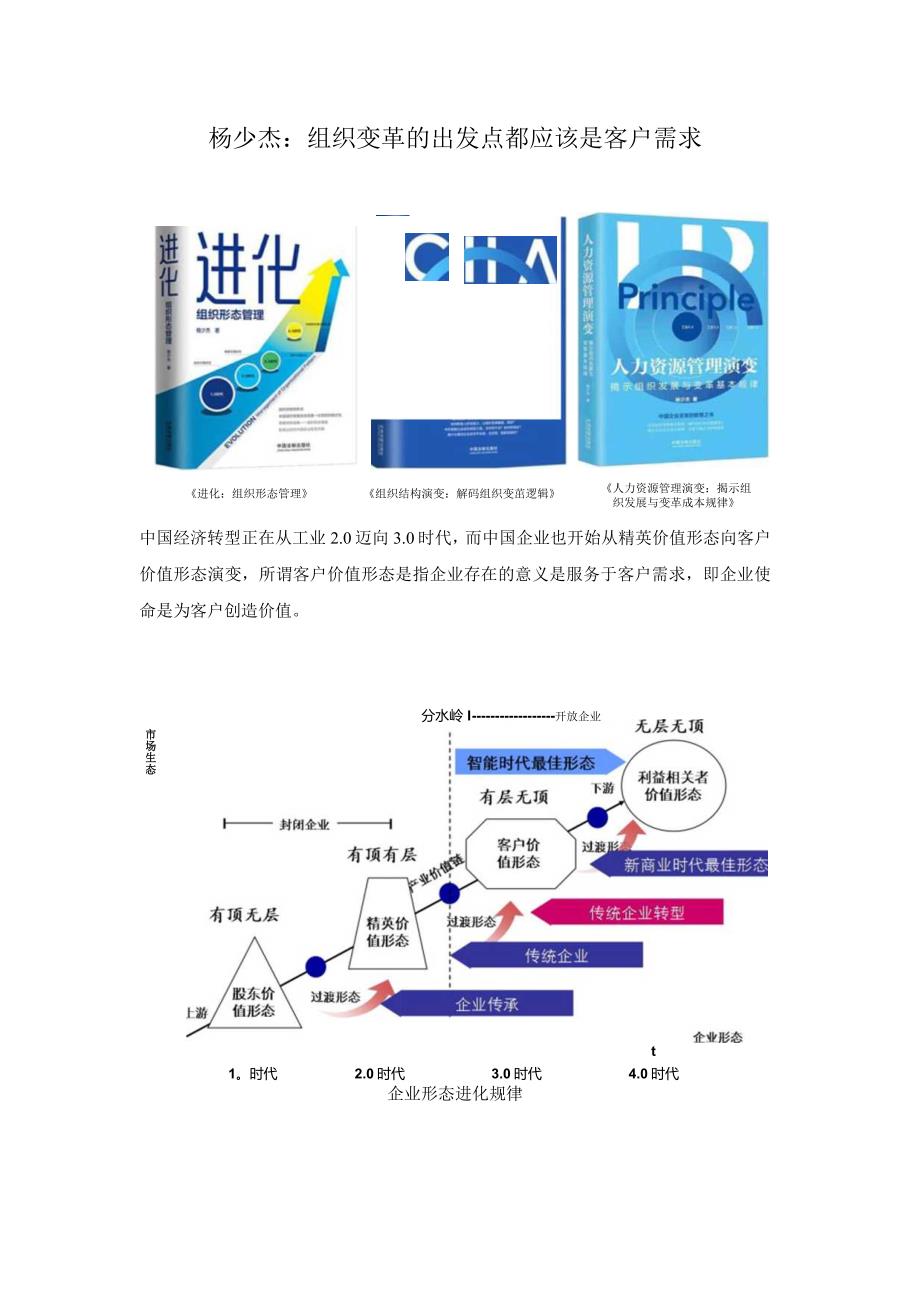 所有组织变革的出发点都应该是客户（杨少杰）.docx_第1页