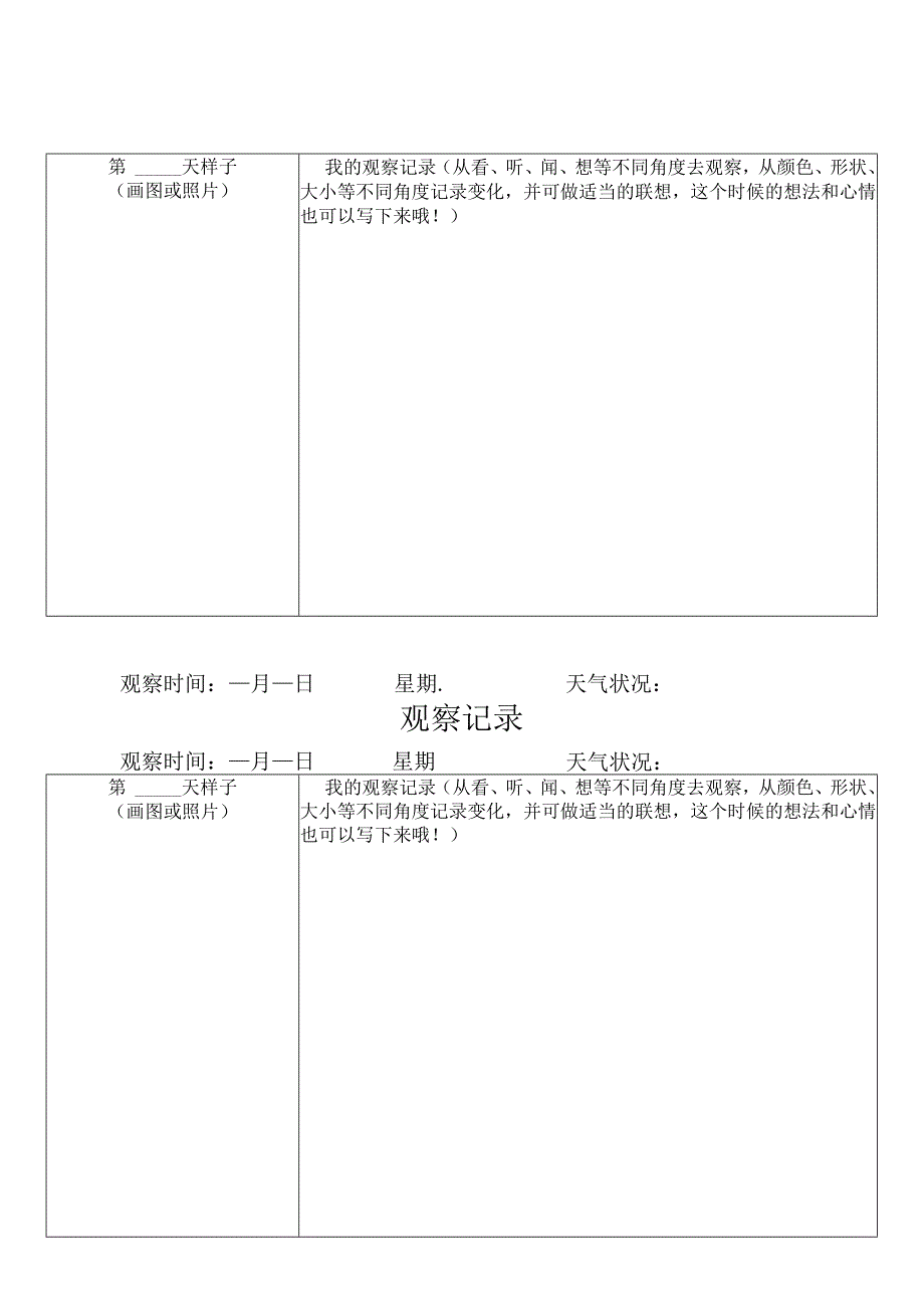 四上U3作文观察日记模板.docx_第2页