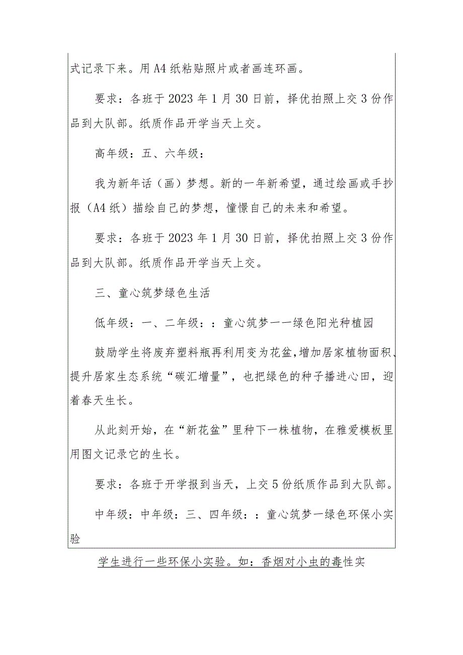 实验小学1-6年级寒假主题实践活动方案（最新版）.docx_第3页