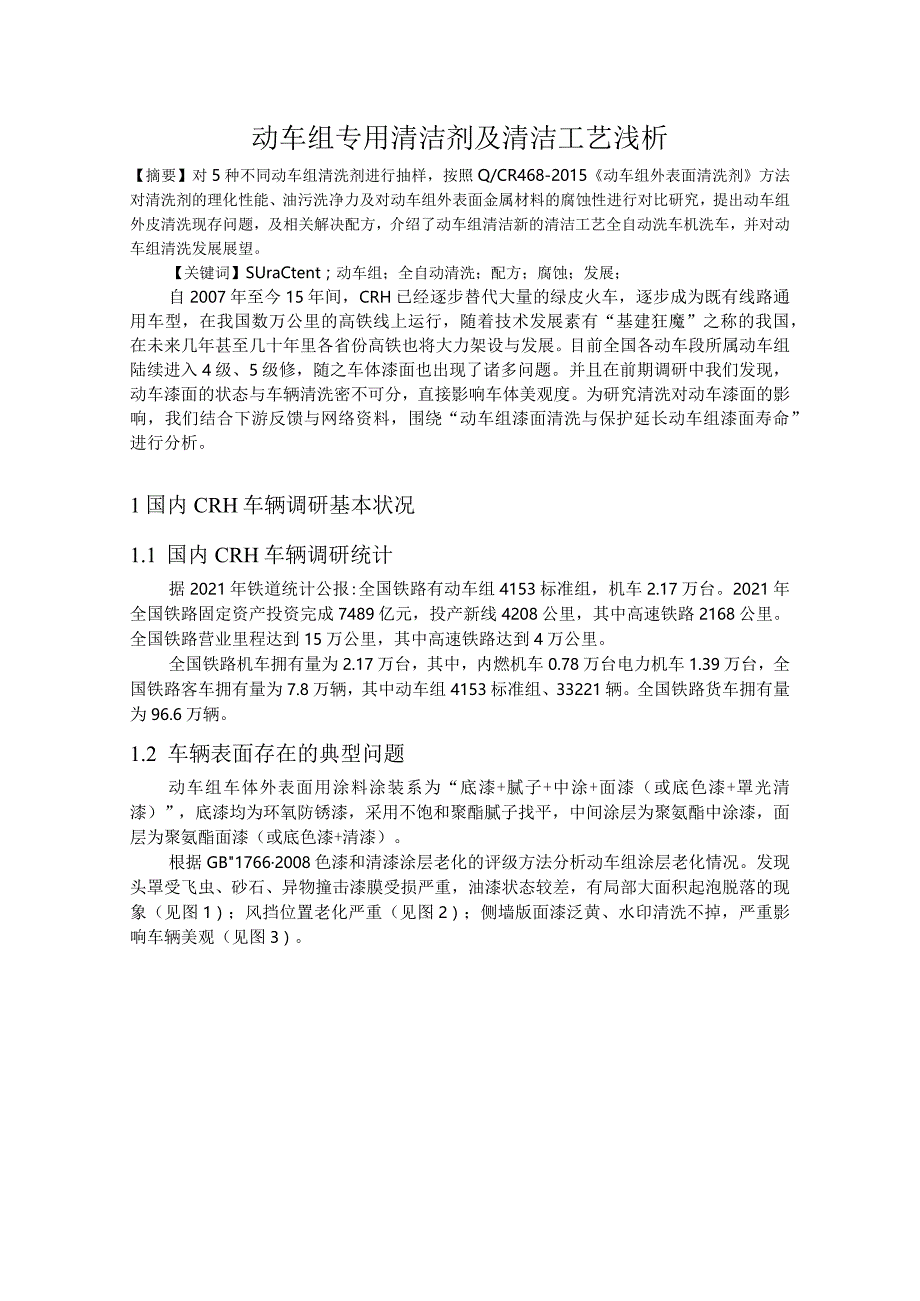 动车组专用清洁剂及清洁工艺浅析.docx_第1页