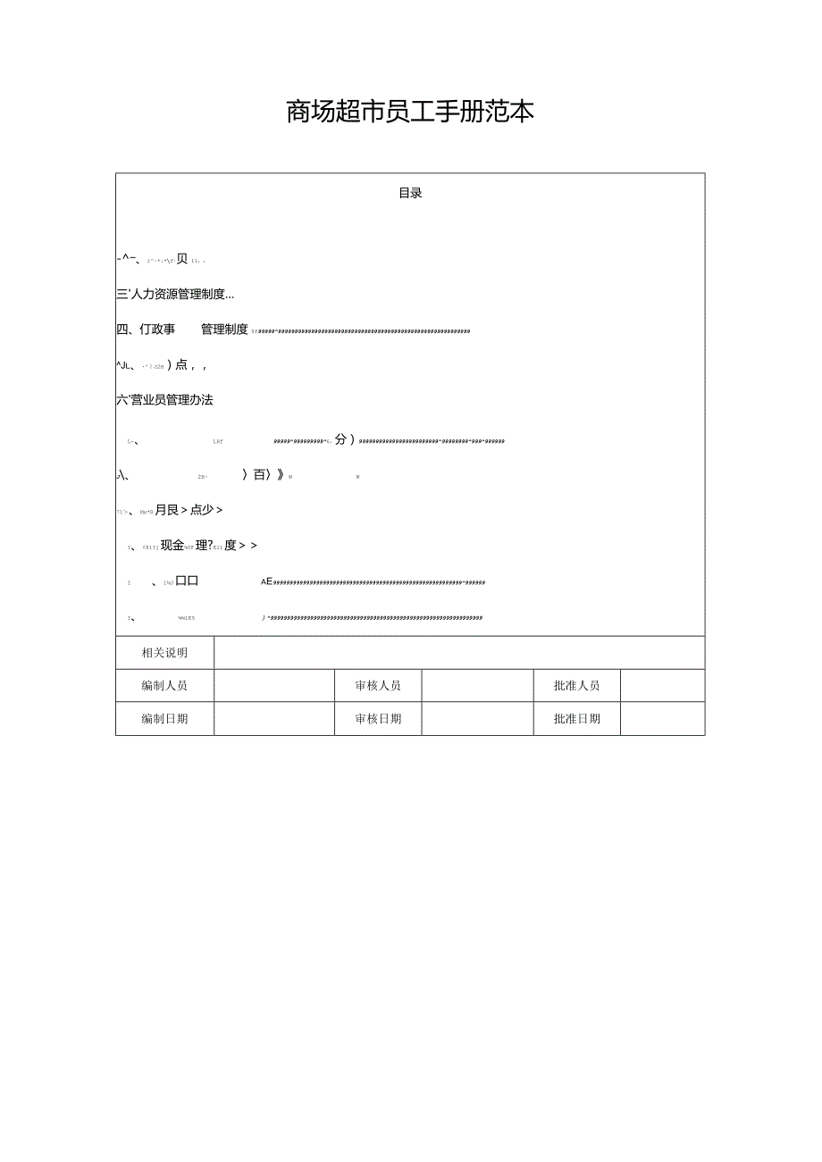 商场超市员工手册范本.docx_第1页