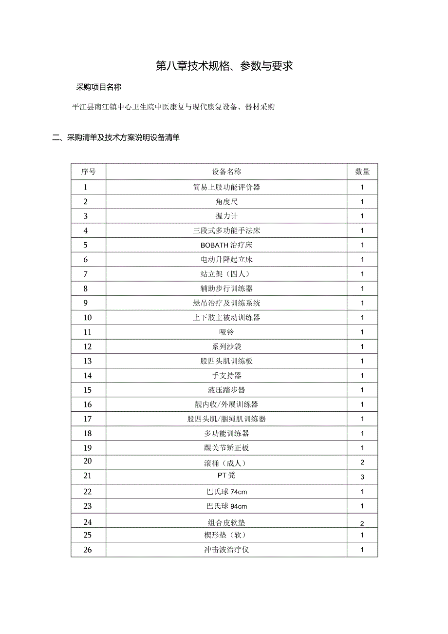 医疗器械技术参数.docx_第1页