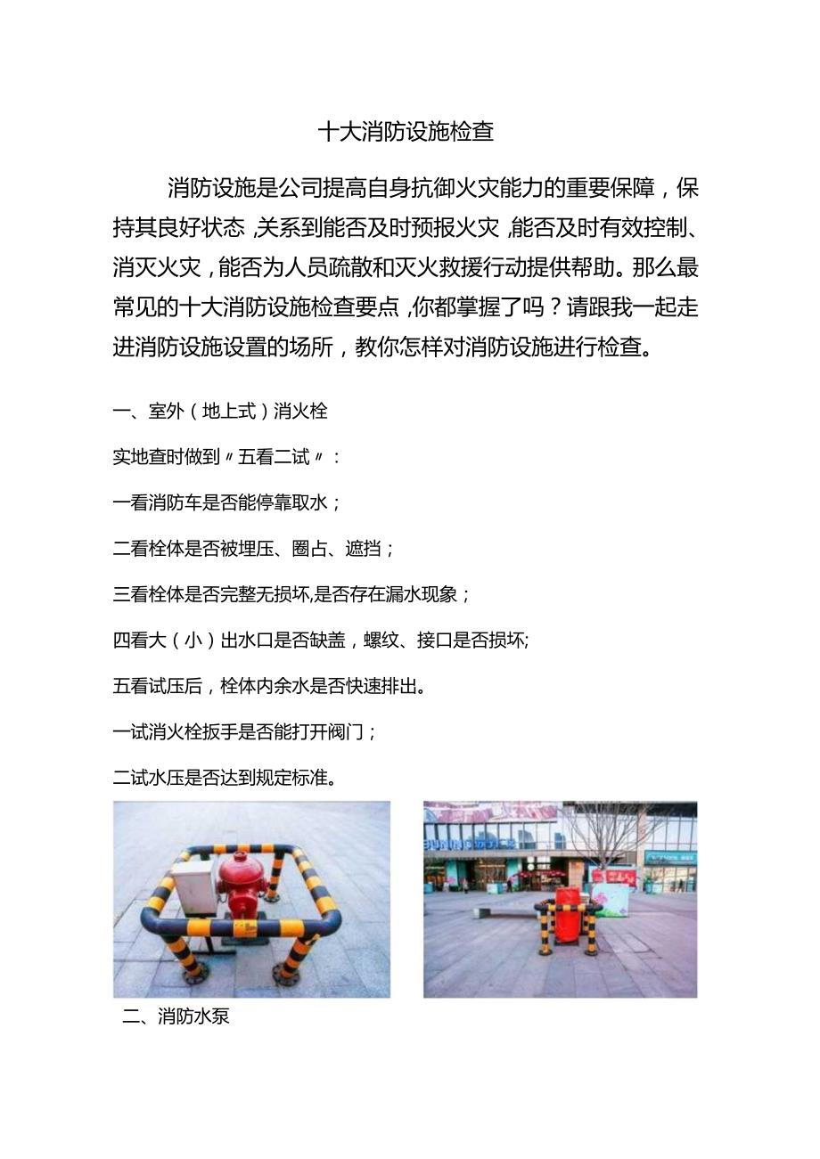 十大消防设施检查.docx_第1页