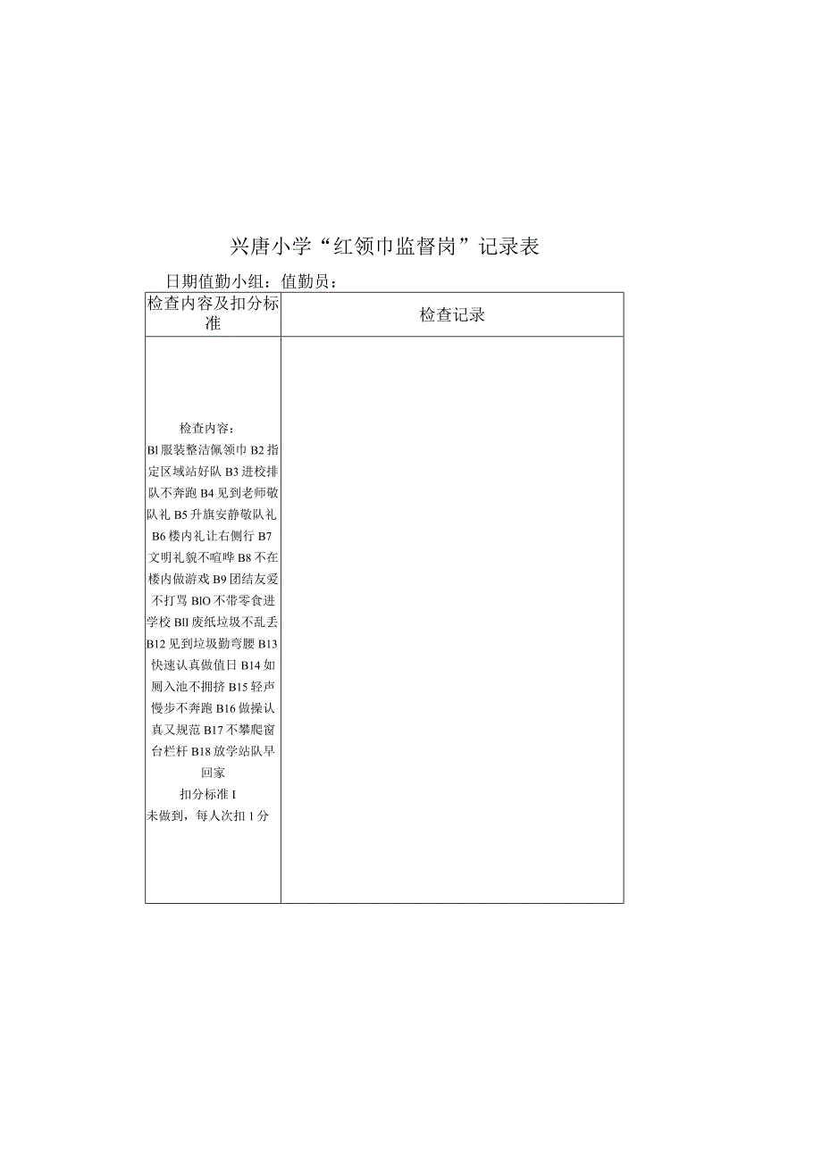 兴唐小学“红领巾监督岗”记录表.docx_第2页