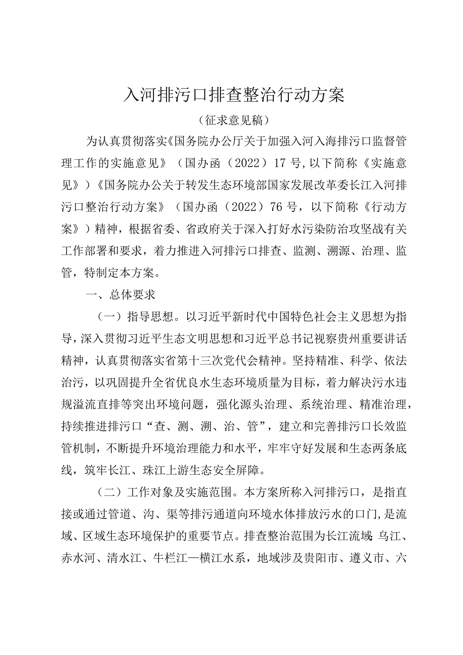 入河排污口排查整治行动方案.docx_第1页