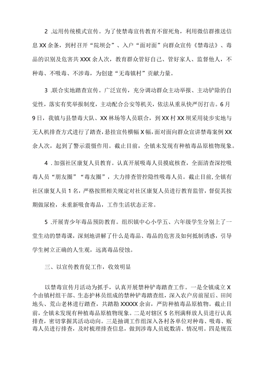 关于开展2022年“全民禁毒宣传月”禁毒宣传教育活动情况的报告.docx_第2页