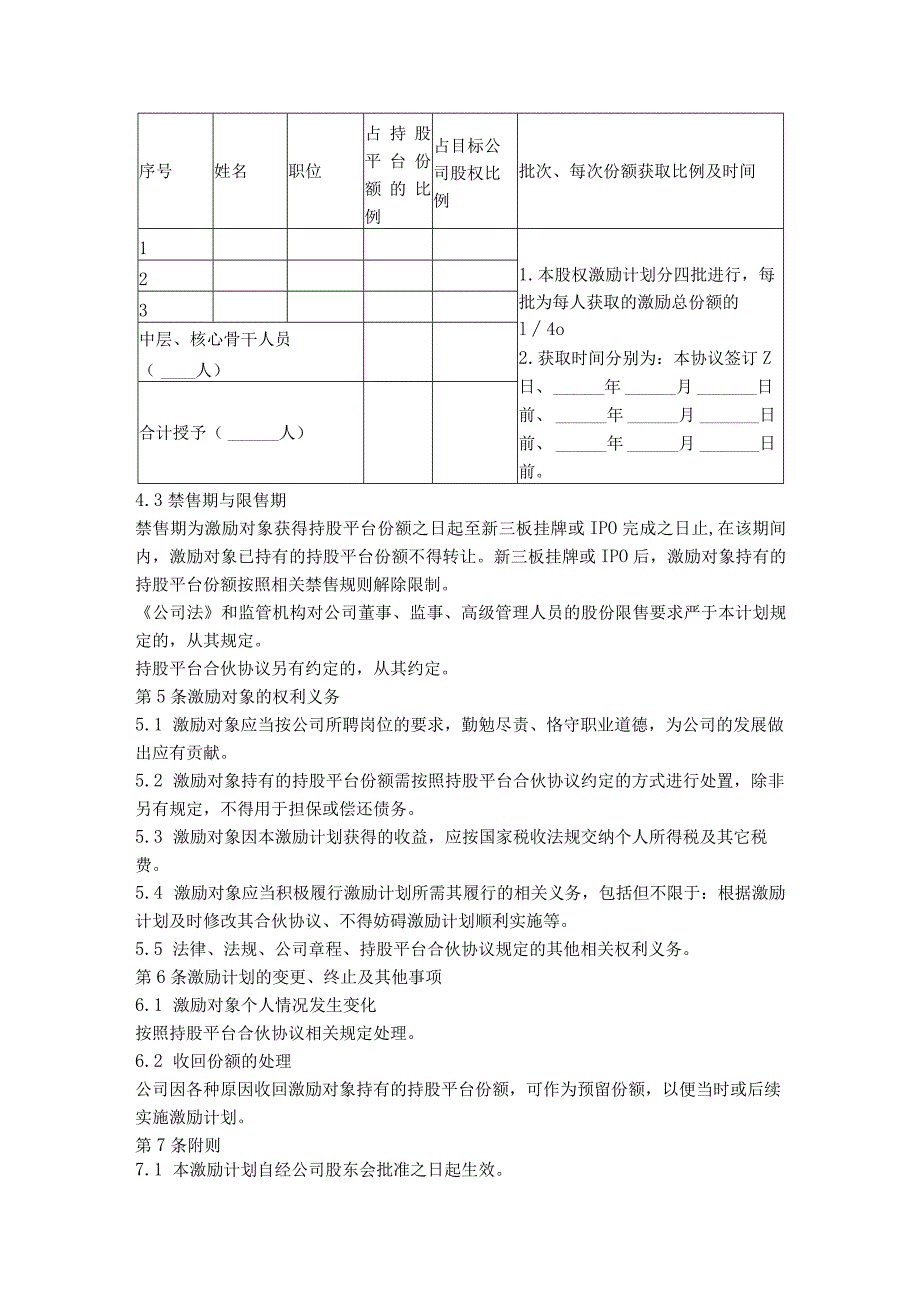 5.股权激励方案（持股平台）.docx_第2页