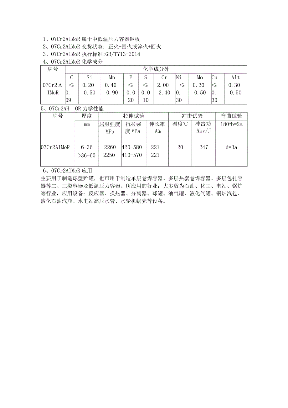 07Cr2AlMoR钢板拉伸试验和冲击试验.docx_第1页