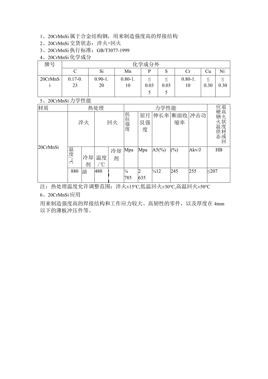 20CrMnSi交货状态淬火+回火.docx_第1页