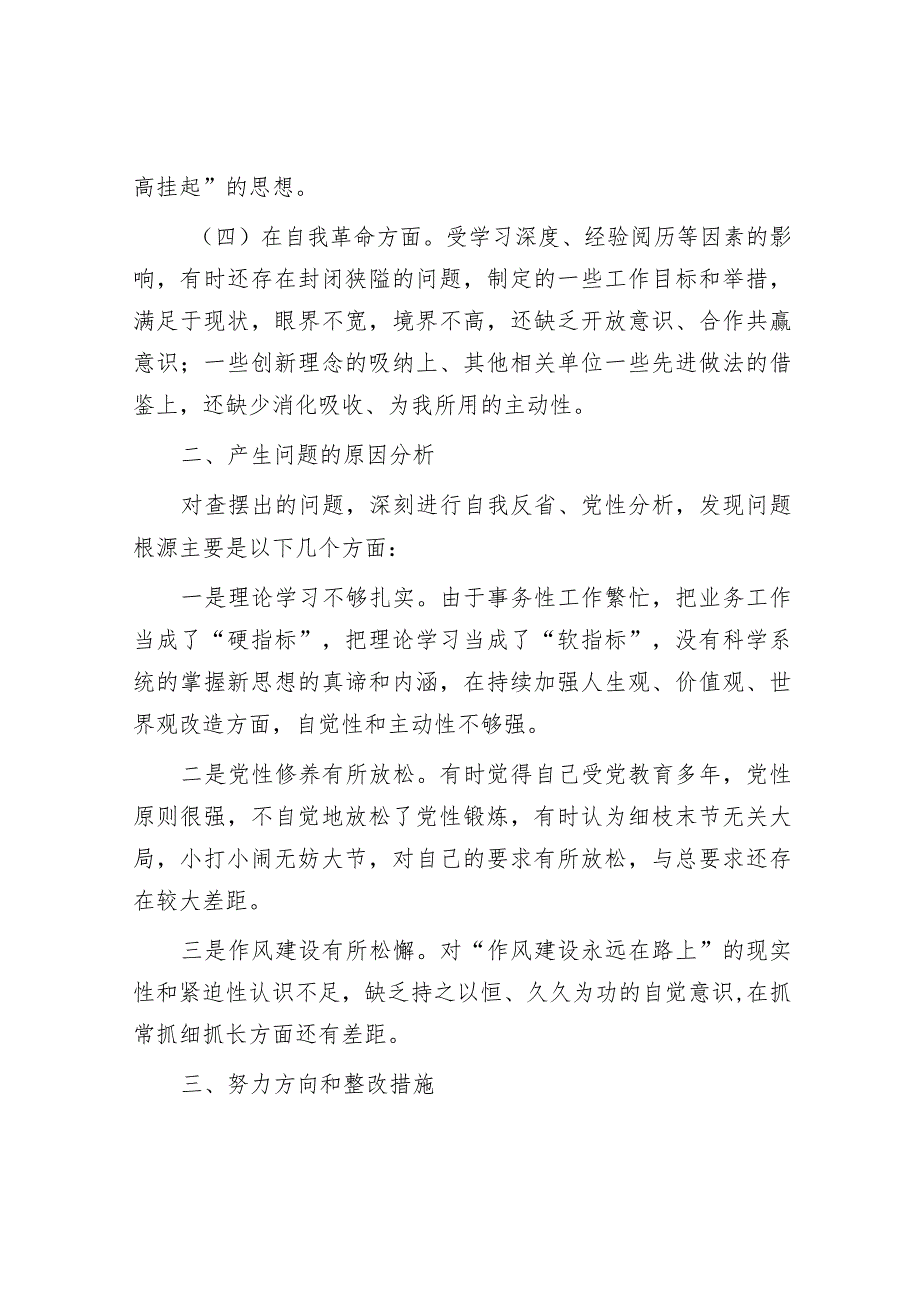 2023年主题教育专题民主生活会党员干部个人对照检查材料（精选两篇合辑）(11).docx_第2页