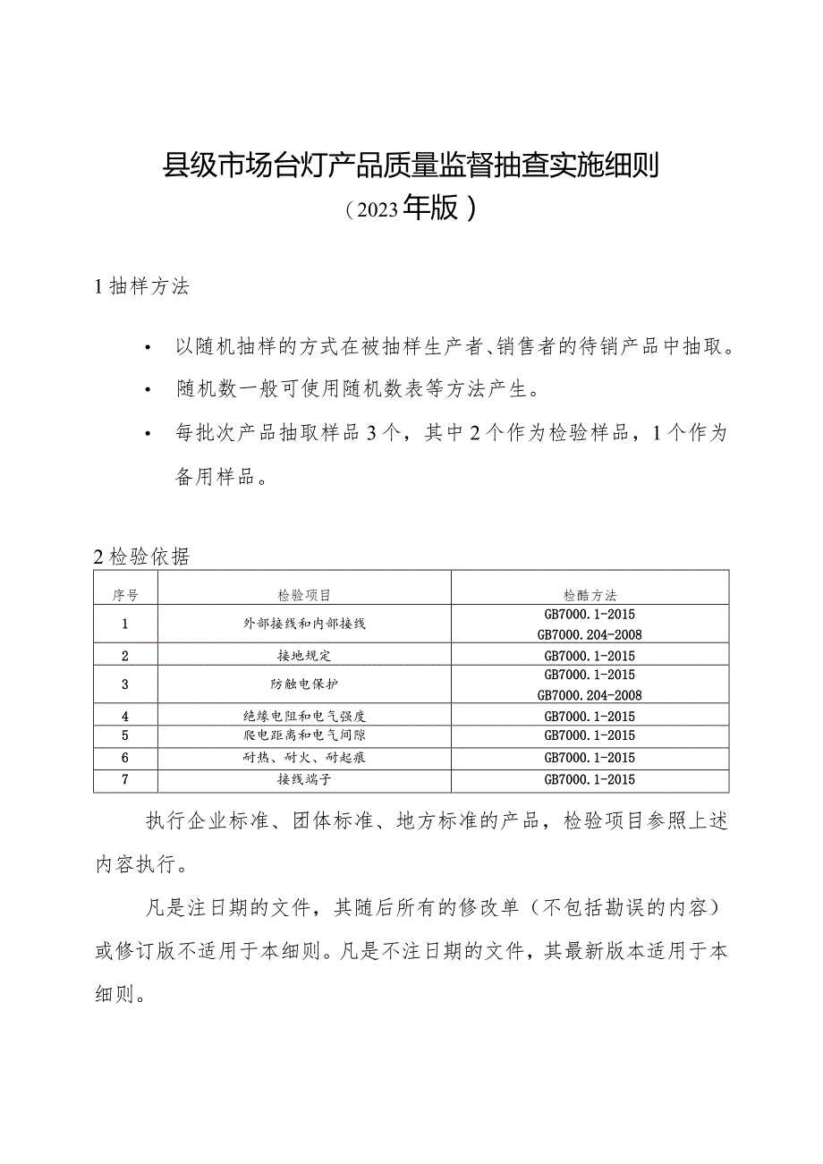 【精品范文】2023版县级市场台灯产品质量监督抽查实施细则.docx_第1页