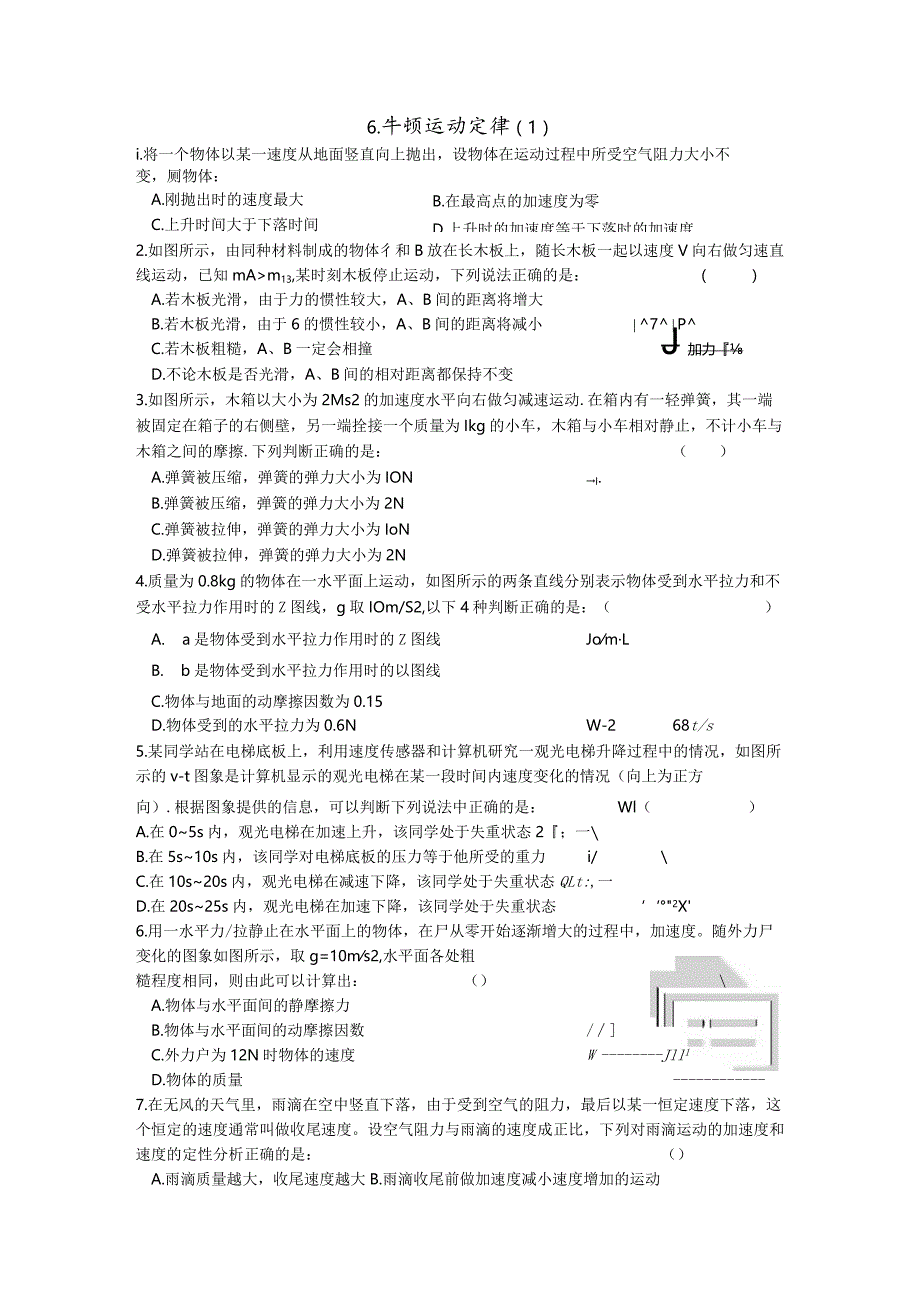 6. 牛顿运动定律 （1）.docx_第1页