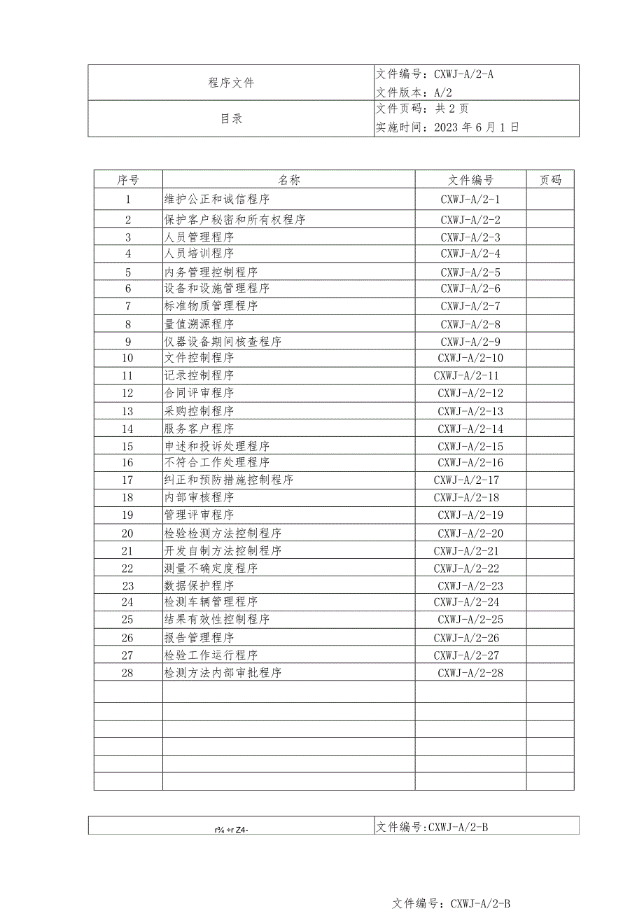 2023年机动车检测机构程序文件（依据机动车检验机构资质认定评审补充技术要求修订）.docx_第3页