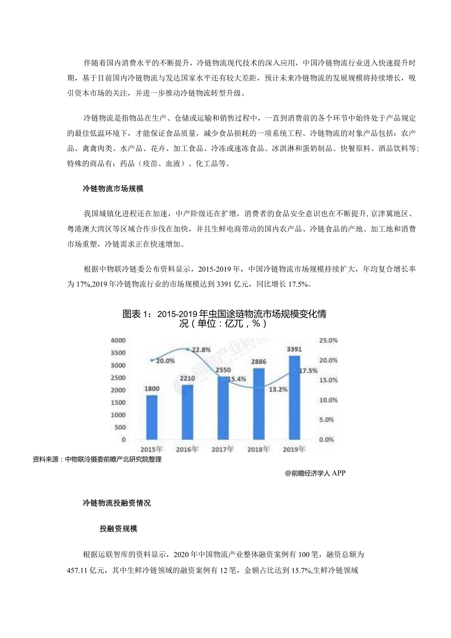 2021年中国冷链物流行业发展现状及投融资分析.docx_第2页