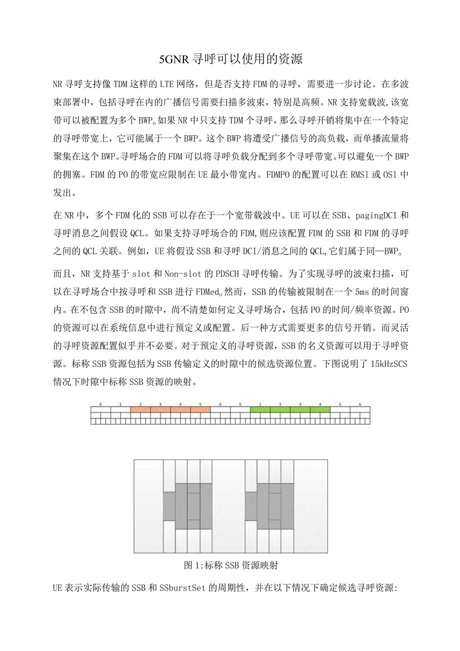 993-5G NR寻呼可以使用的资源.docx_第1页