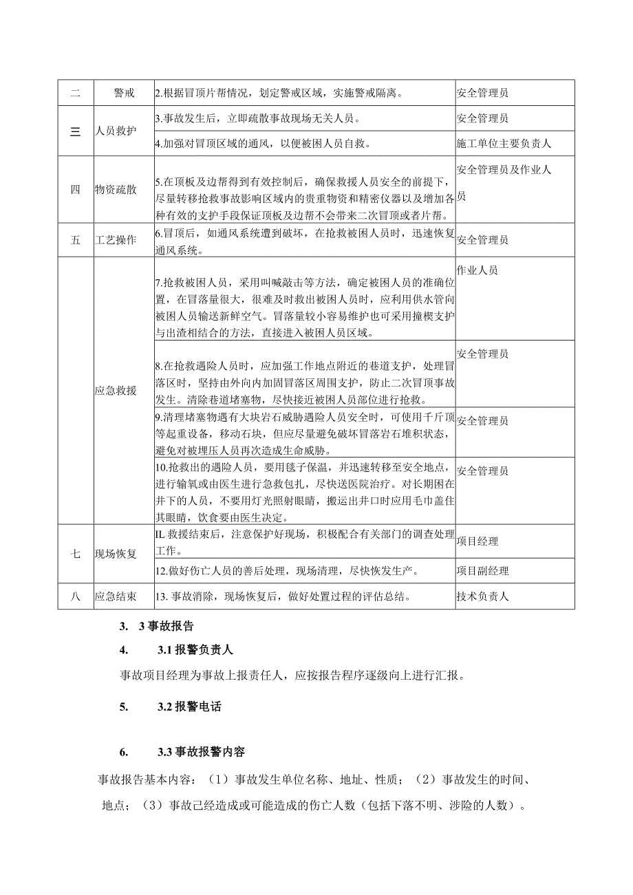 5.冒顶片帮事故现场处置方案.docx_第3页