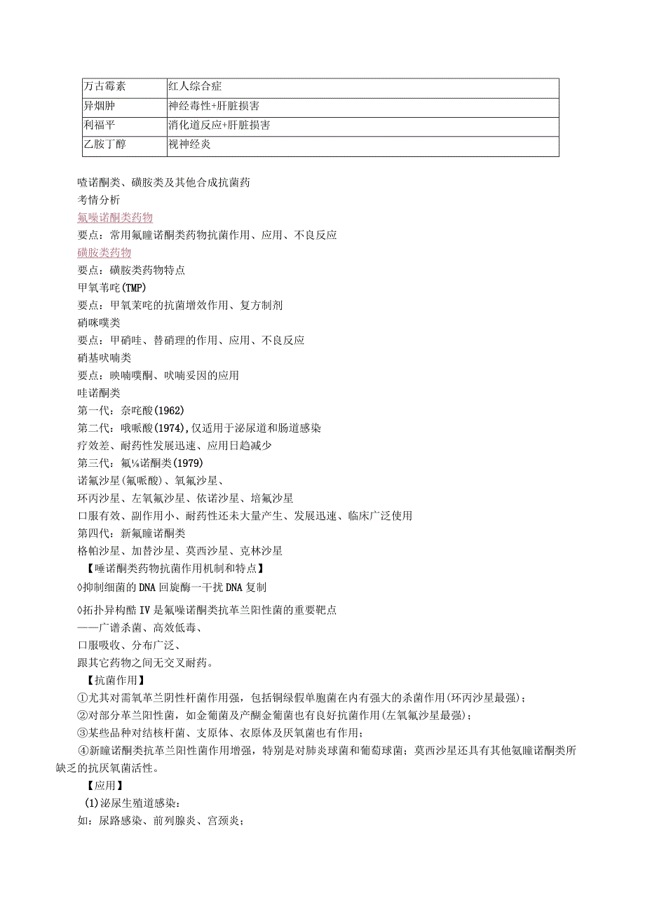 中西医结合药理学-化疗药讲义及练习.docx_第2页